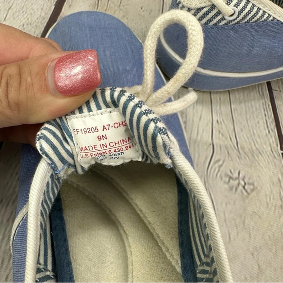 Keds grasshoppers lace-up shoe size 9 narrow blue chambray - Picture 6 of 8